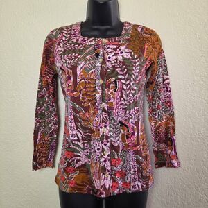 Vintage Saint-Clair Printed Cardigan